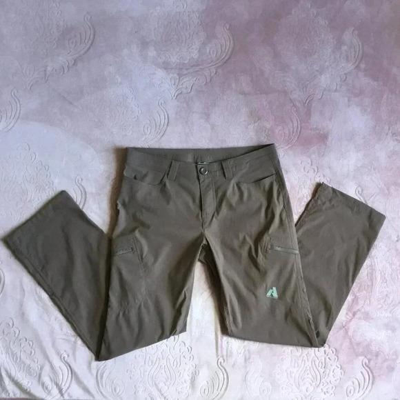 Eddie Bauer First ascent Cargo Hiking Lightweight Outdoor Pants Dark tan SZ P 6 - Picture 4 of 12